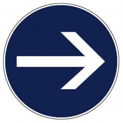 Panneaux de signalisation - sens obligatoire de circulation
