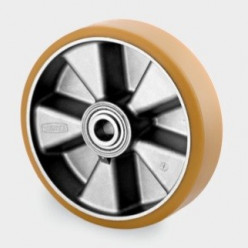 Roue en aluminium et polyuréthane alésage 20 mm de diamètre