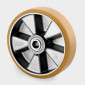 Roue en aluminium et polyuréthane alésage 20 mm de diamètre
