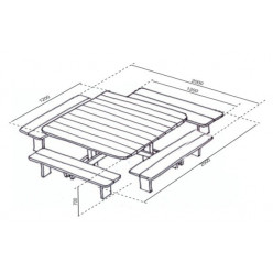 Table de pique-nique pour 8 personnes