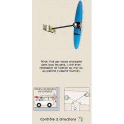 Miroir de sortie de garage avec visière - Manutention et stockage