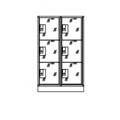 Armoires consignes avec 3 casiers