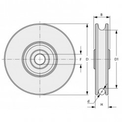 Schéma-de-poulie-pour-cable-métallique-à-roulement-à-billes