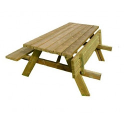 Table de pique-nique en bois de sapin pour 4 personnes