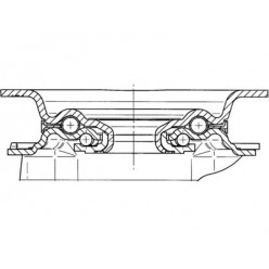 roulette pivotante polyamide et caoutchouc diamètre 100 à 200