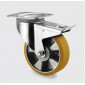 Roulette pivotante à frein aluminium polyuréthane