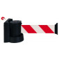 Sangle étirable blanc/rouge alternés 50 mm, support magnétique
