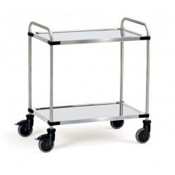 Chariot inox 2 plateaux