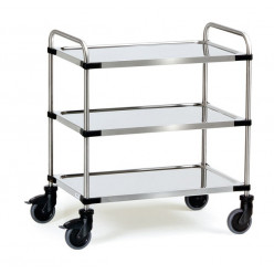 Chariot inox 3 plateaux