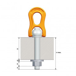 Anneau de levage articulé inclinaison 180 degrés