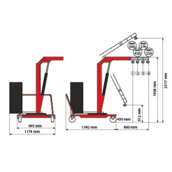 Grue d'atelier motorisée rotative à porte-à-faux