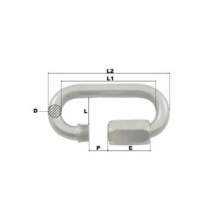 Maillons Rapides Acier Zingué 8mm - Lot De 5 Pour Chaînes Et élingues